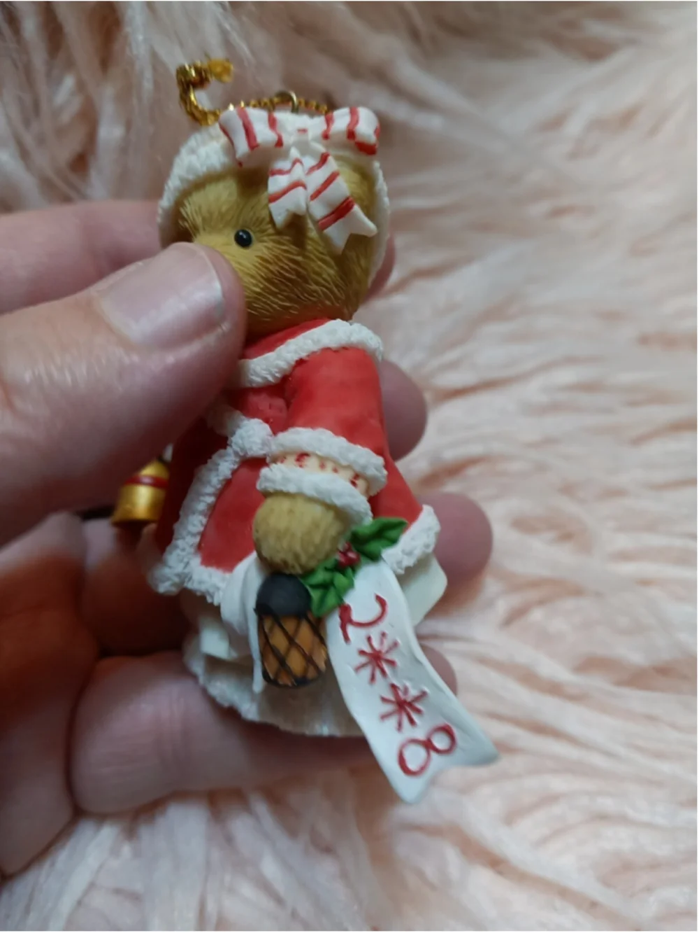 Cherished Teddies Abbey Press Exclusive Girl Bear Christmas Outfit w Bell 2008